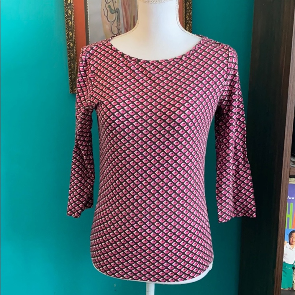 🥭(4 for $15) Style&Co Pink and Brown Top - Picture 2 of 8